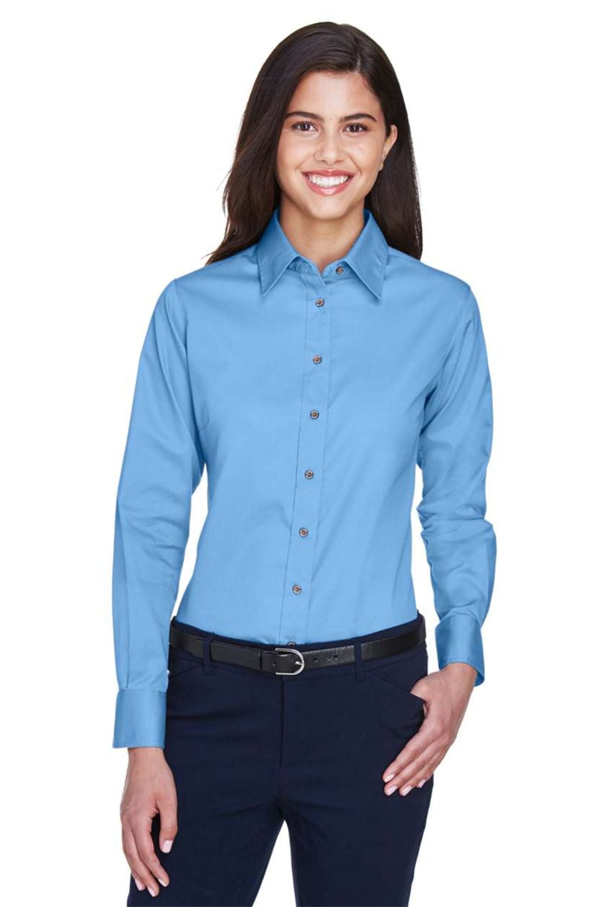 Women's Easy Blend™ Long Sleeve Twill Dress Shirt with Stain-Release