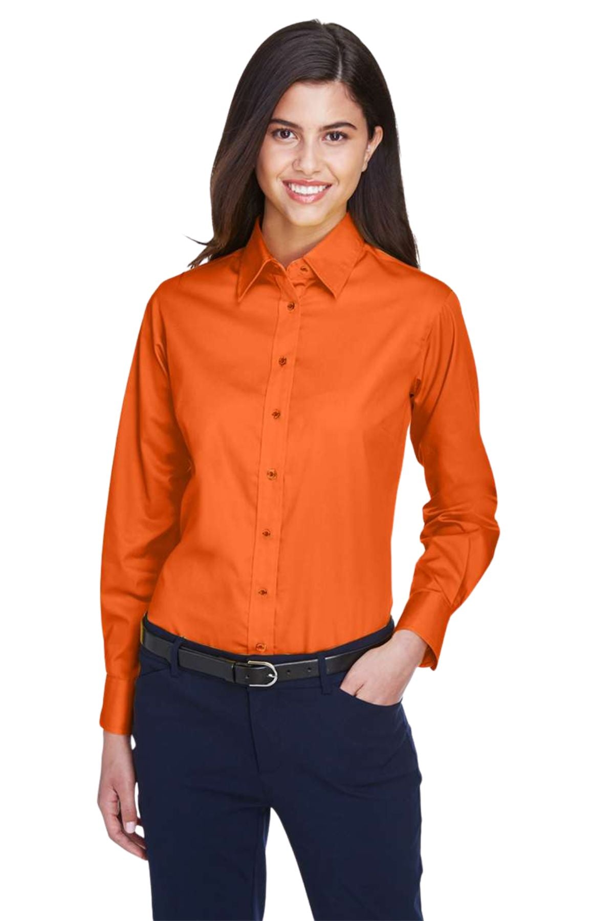 Women's Easy Blend™ Long Sleeve Twill Dress Shirt with Stain-Release
