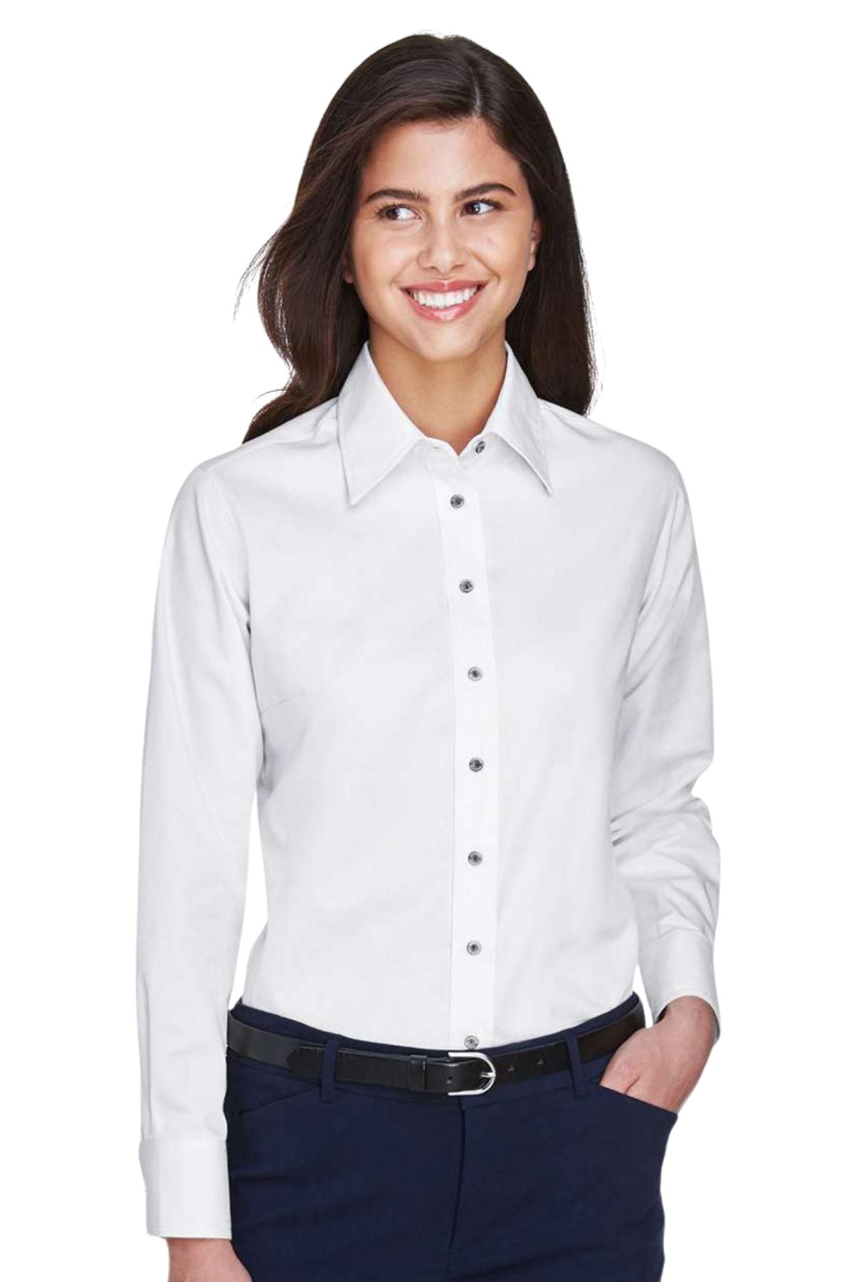 Women's Easy Blend™ Long Sleeve Twill Dress Shirt with Stain-Release