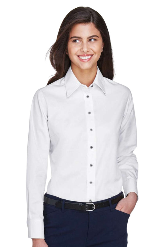Women's Easy Blend™ Long Sleeve Twill Dress Shirt with Stain-Release