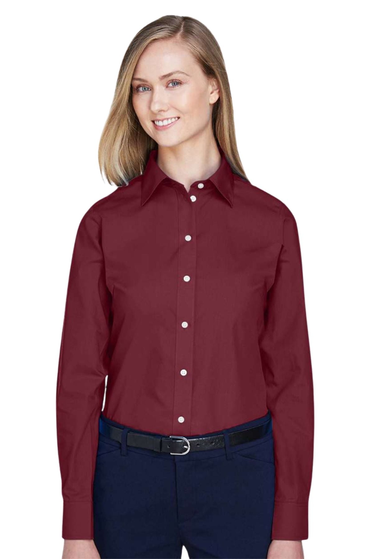 Women's Crown Collection Broadcloth Woven Dress Shirt