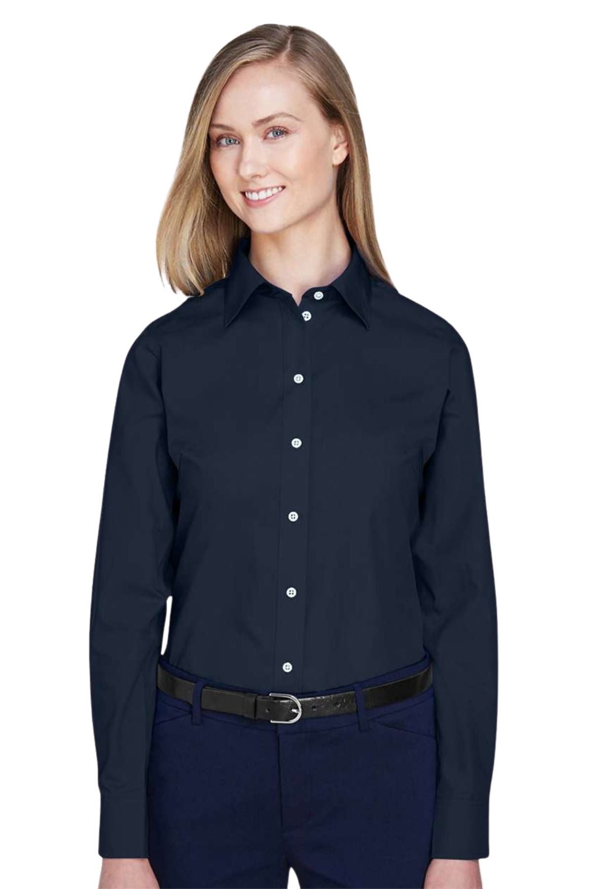 Women's Crown Collection Broadcloth Woven Dress Shirt
