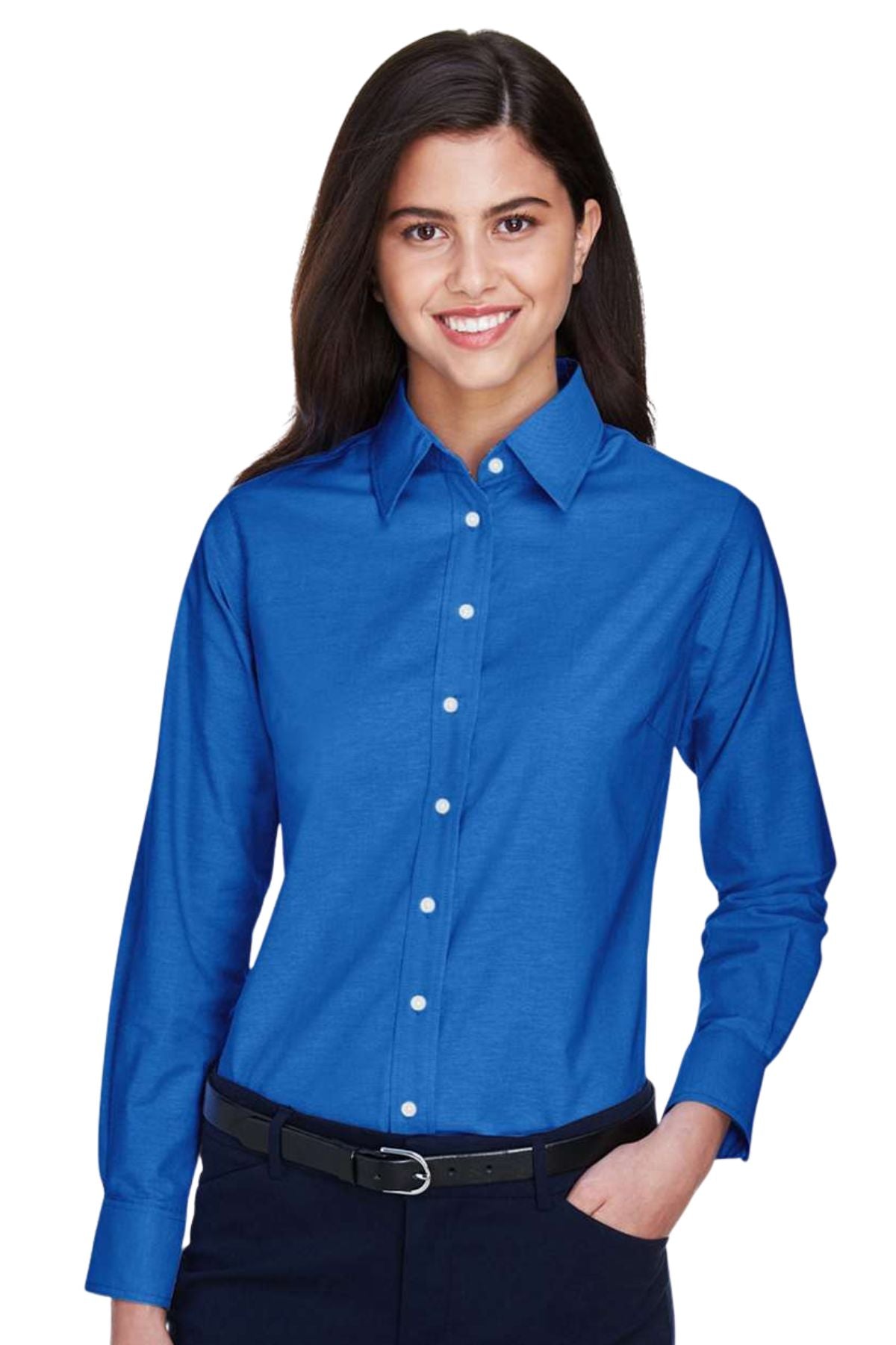 Women's Long Sleeve Oxford Dress Shirt