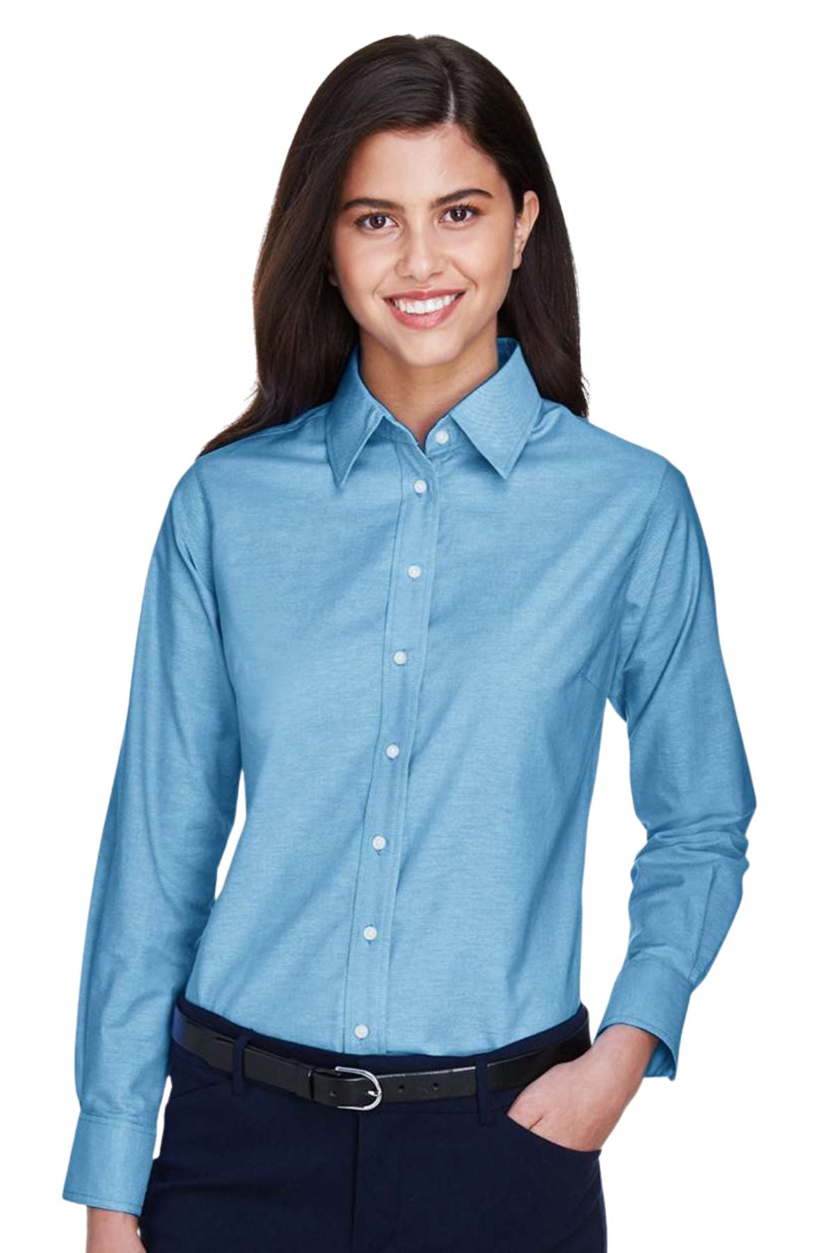 Women's Long Sleeve Oxford Dress Shirt