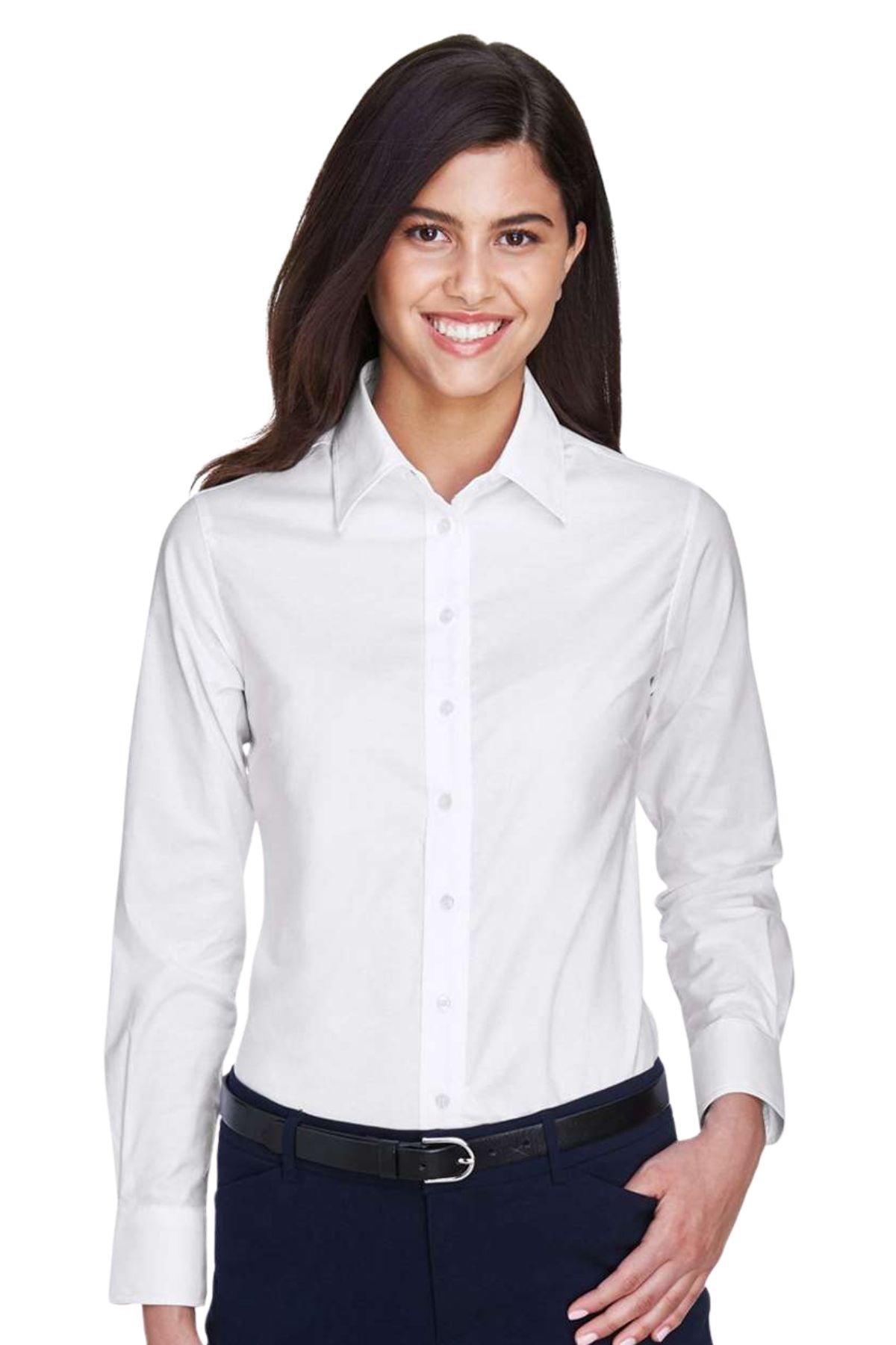 Women's Long Sleeve Oxford Dress Shirt