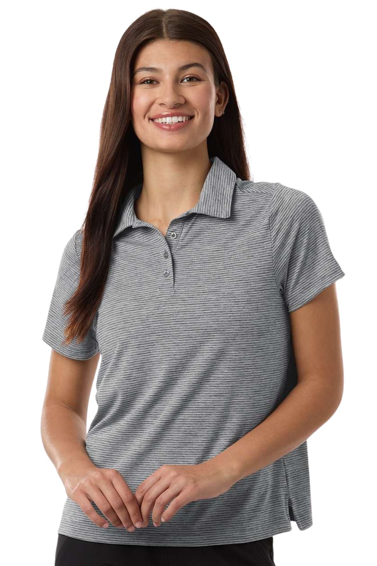 Women's Relay Heathered Stripe Polo