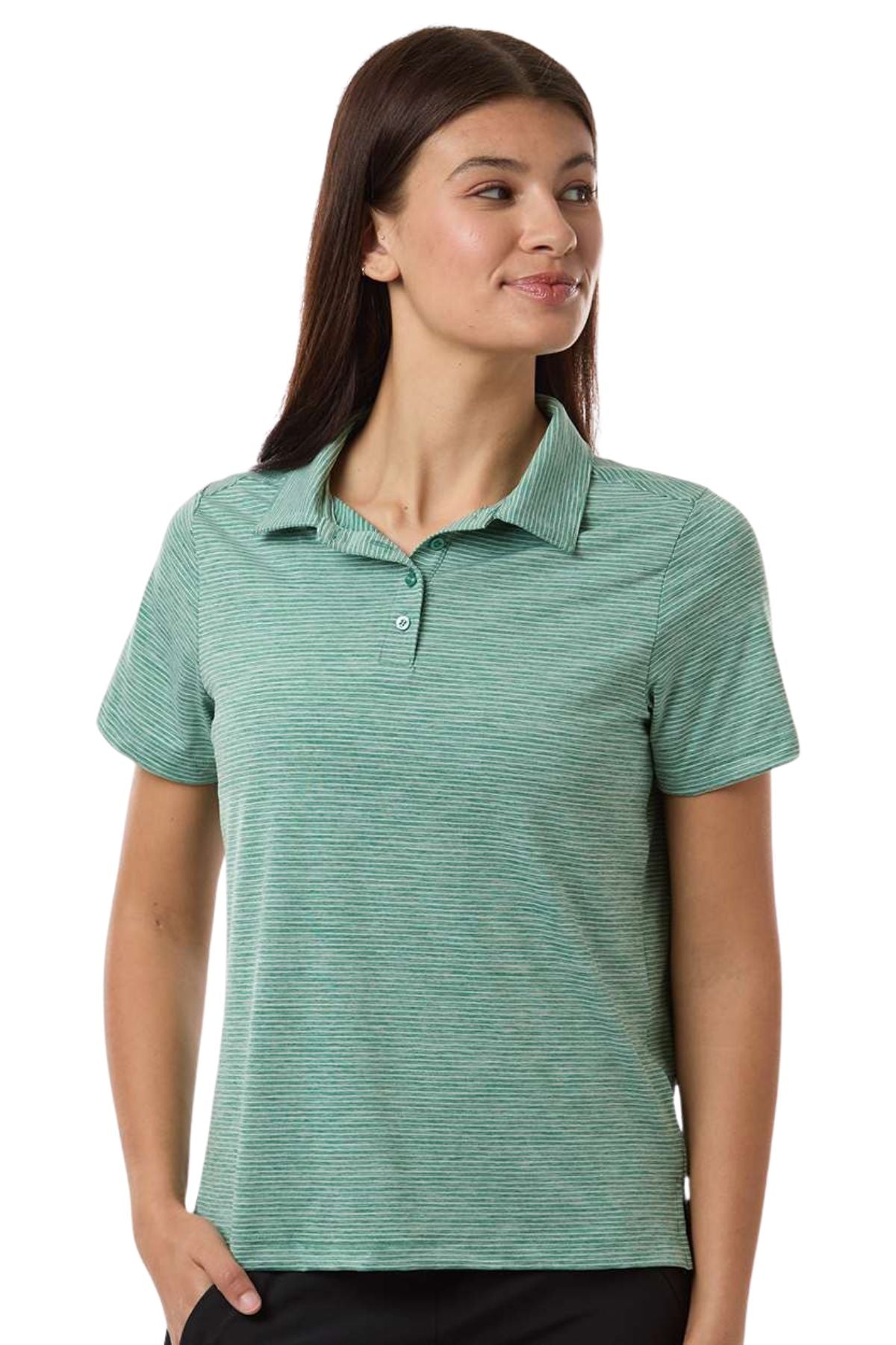 Women's Relay Heathered Stripe Polo