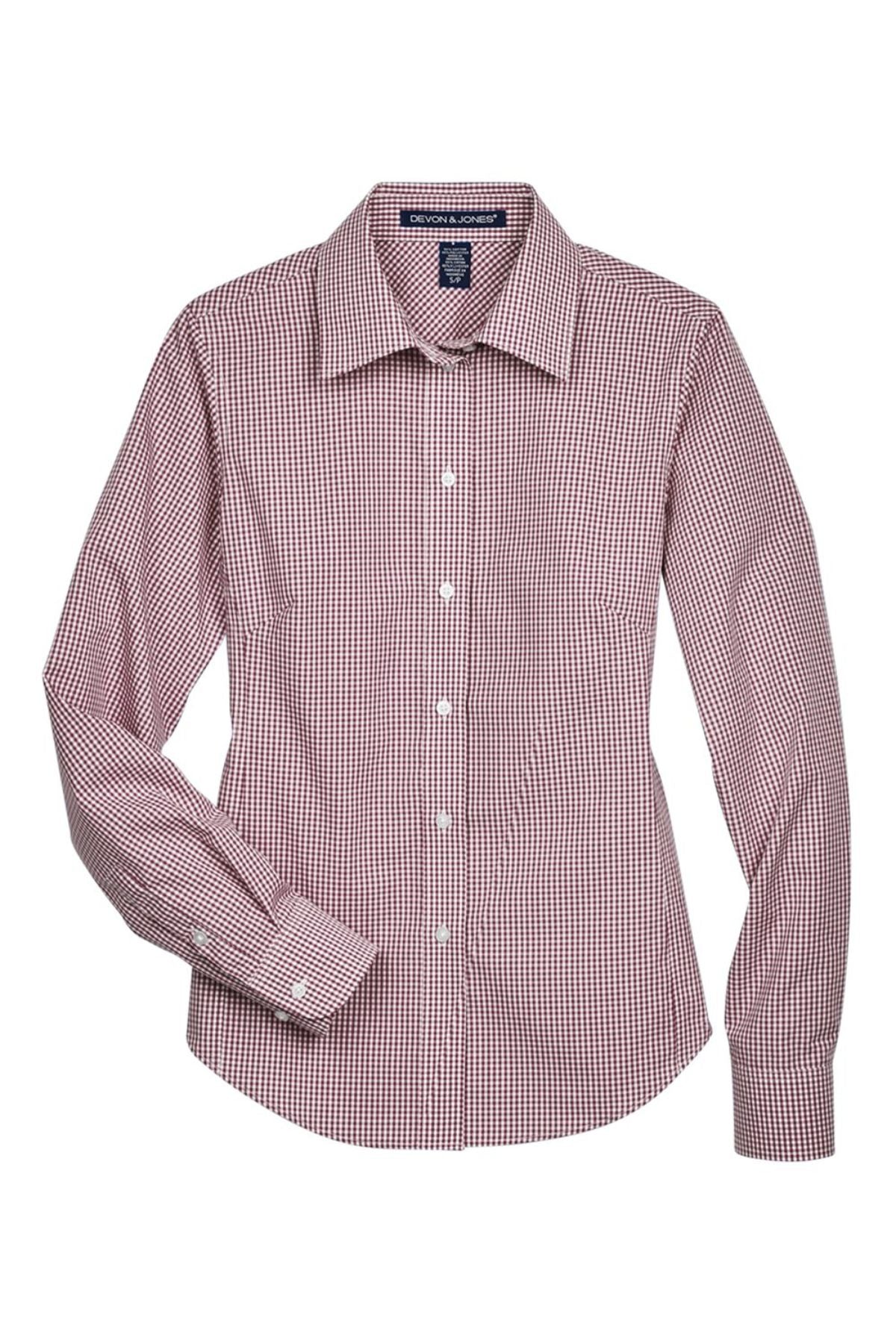 Women’s Crown Collection Gingham Check Woven Dress Shirt